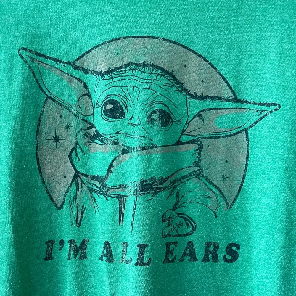 Star Wars I’m All Ears. Tod’s Green Tee Shirt XL - Picture 2 of 4